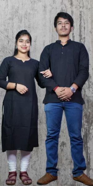 Black Kurta & Kurti For Couples