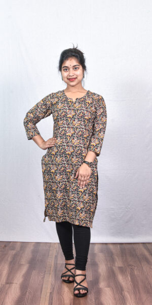 kurti off white leaf