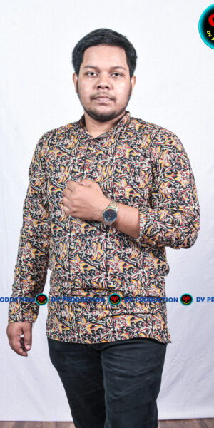 kurta printed off white leaf