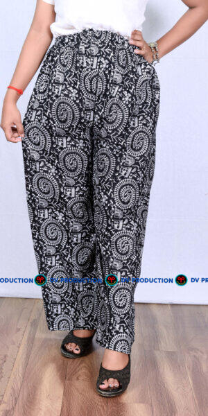 plazo black madhubani