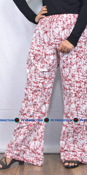 plazo maroon batik