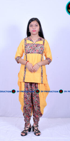 Comfortable Pure Cotton Dhoti Kurta Cord Set for Girls/Women
