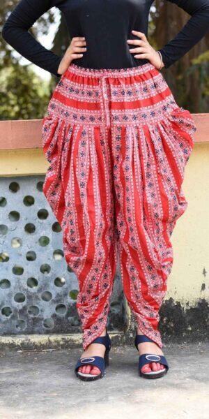 Designer Dhoti Salwar for Women-Red