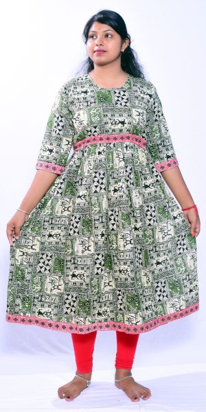 Designer Ethnic Kurti for Women- Green