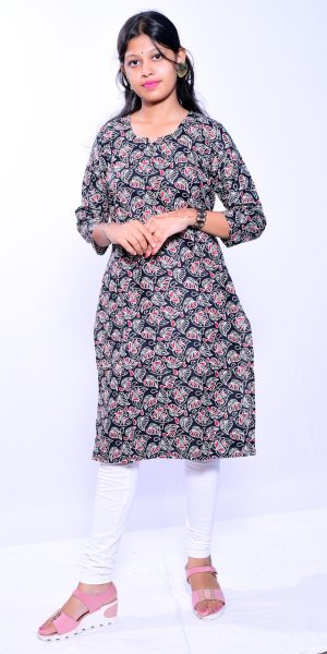 Designer Ethnic Kurti for Women- Black