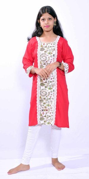 Designer Ethnic Kurti for Women- Red