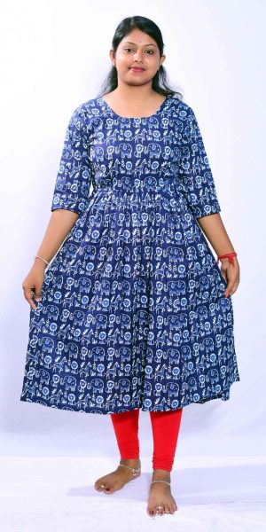 Designer Ethnic Kurti for Women- Blue